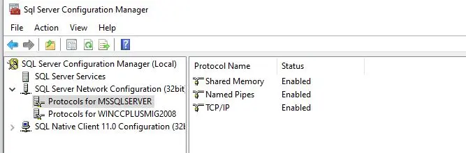 پروتکل های mssqlserver