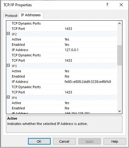 تنظیمات TCP/IP در SQL SERVER