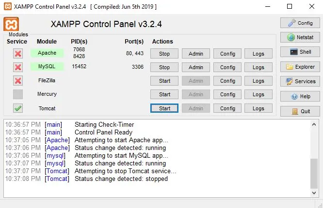 راه اندازی xampp برای نصب وردپرس به صورت لوکال
